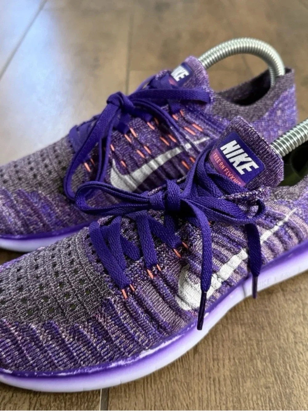 Nike Free RN Flyknit Running Training Shoes Grand Purple 831070 503 Wmn's Sz 7